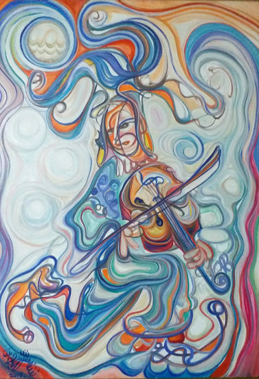 El violinista Oil Canvas Figure Painting