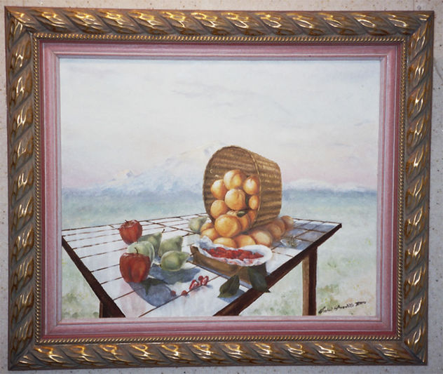 Bodegón de frutas al aire