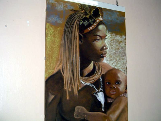 Africa Pastel Card Portrait