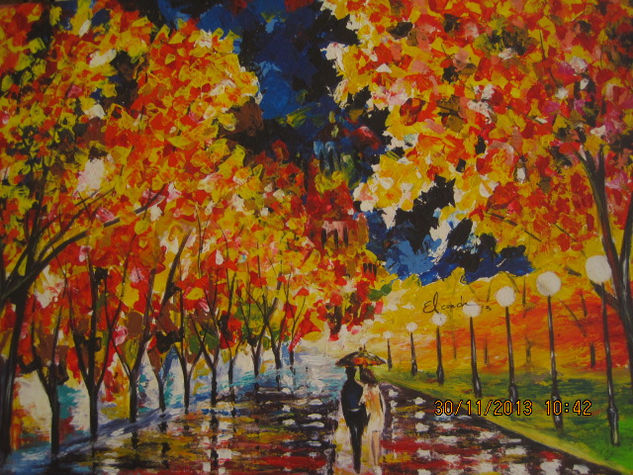 MARCELA Y EL ARTISTA Gouache Canvas Landscaping