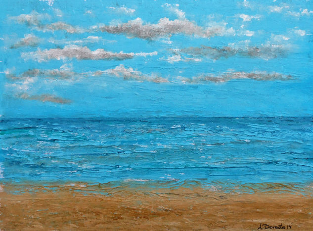 La playa Acrylic Paper Marine Painting