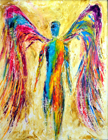 Angel of Color Others Panel Figure Painting