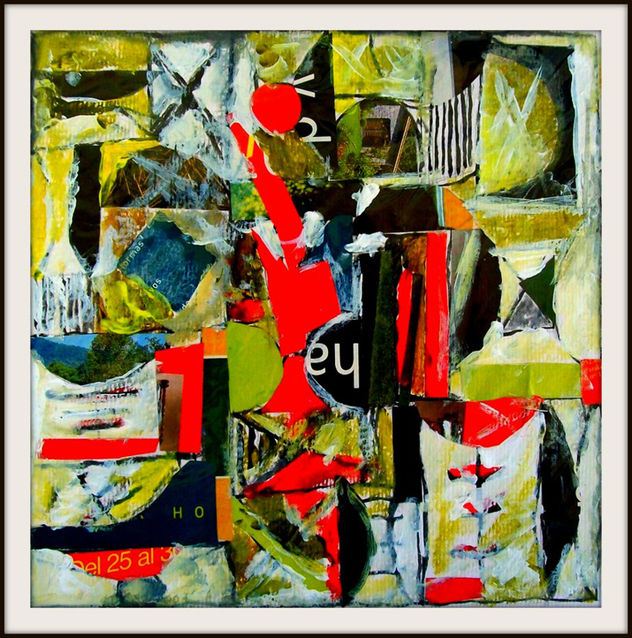 S/T. ACRILICO-COLLAGE S/PAPEL. MED: 30X40