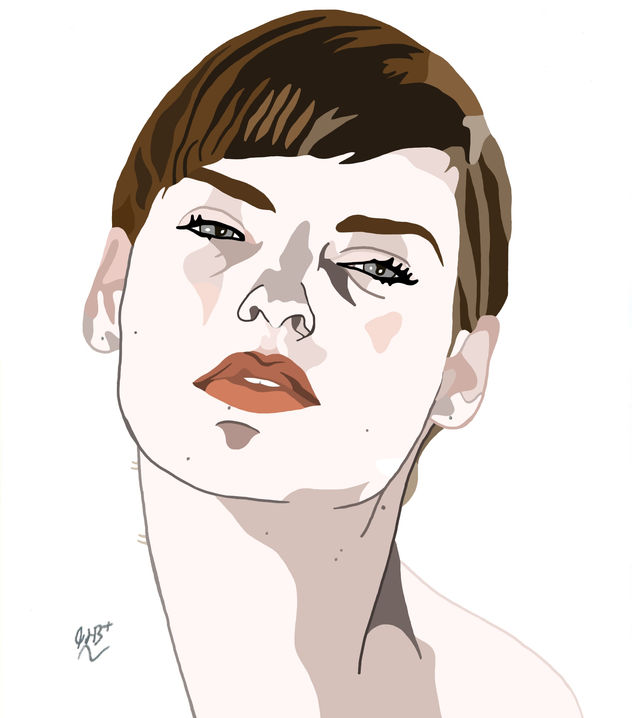 linda evangelista Copydraw by jlb