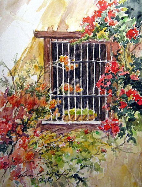 Ventana floreada..