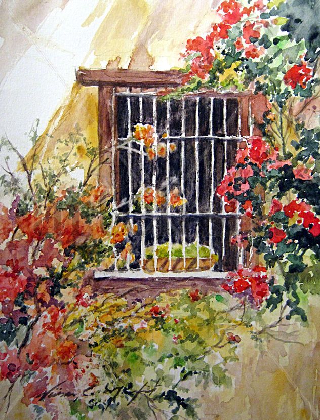 Ventana floreada..