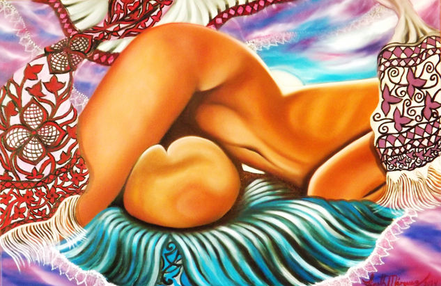 SUEÑOS BORDADOS Oil Canvas Nude Paintings