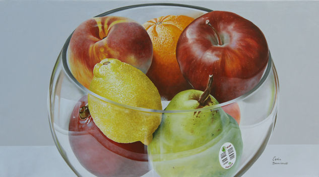 cristal y frutas Oil Canvas Still Life Paintings