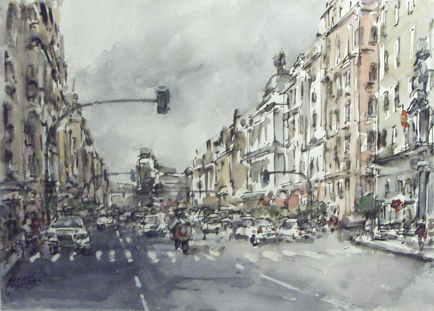 La Gran Vía I Watercolour Paper Others