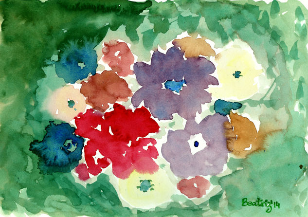 Ofrenda Watercolour Card Floral Painting