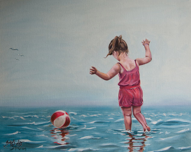 Summertime Oil Canvas Figure Painting