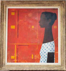 La Negra-Virgilio Trómpiz Oil Canvas Figure Painting