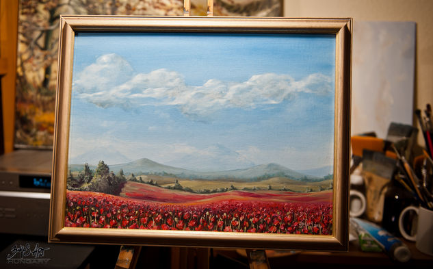 poppy field Oil Canvas Landscaping