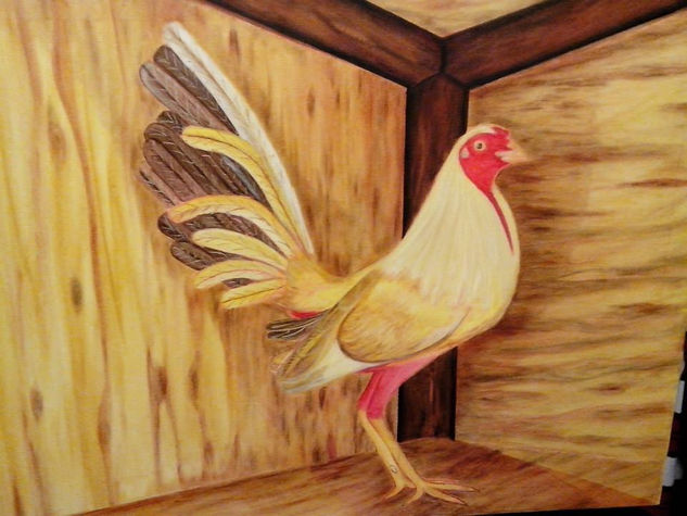 Gallo de Pelea Oil Canvas Animals