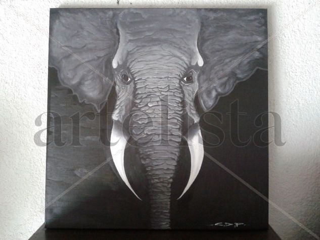 Elefante Oil Canvas Animals