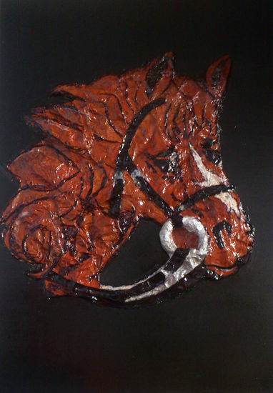 Caballo 4 en relieve Acrylic Canvas Animals