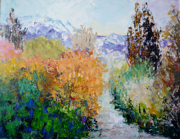 Camino a las cumbre Acrylic Canvas Landscaping