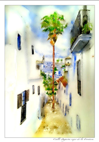 Calle Zagasta ..Vejer de la frontera ,Cadiz Watercolour Paper Landscaping