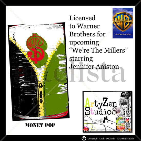 Anahi DeCanio licenses artwork to Warner Bros. "We're the Millers" 