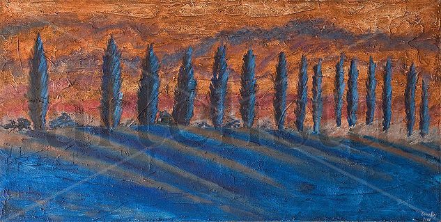 Paisaje en azul Oil Canvas Landscaping