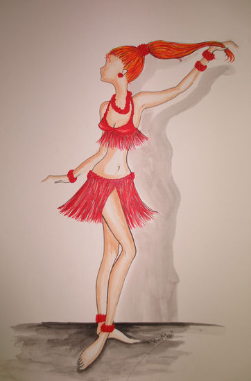 LA DANZA Acrylic Paper Figure Painting