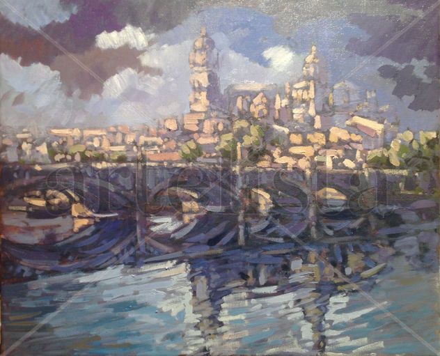 Catedral de Salamanca y puente Enrique Esteban.