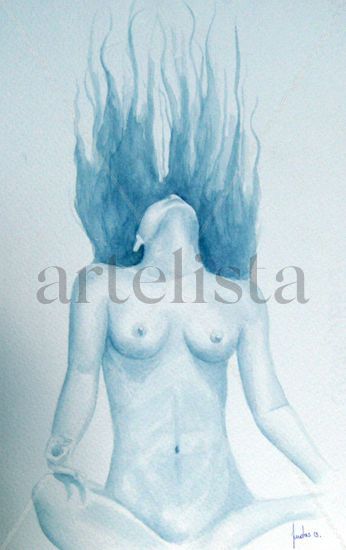 Zen Watercolour Paper Nude Paintings