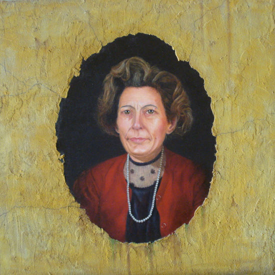 Dama con collar de perlas Óleo Lienzo Retrato