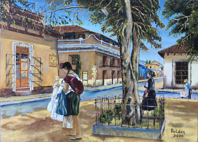 SAN CRISTOBAL DE LAS CASAS, PARQUECITO Oil Panel Landscaping