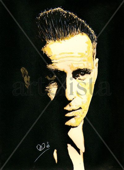 Humphrey DeForest Bogart Ink Paper Portrait