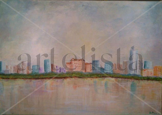 En el Puerto Acrylic Canvas Landscaping