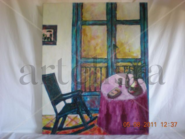 L'interior càlid Acrylic Canvas Figure Painting