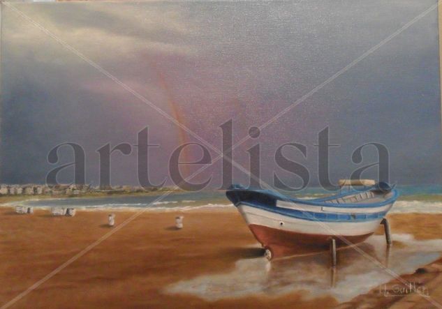 Tarde de tormenta( Salou) Oil Canvas Landscaping