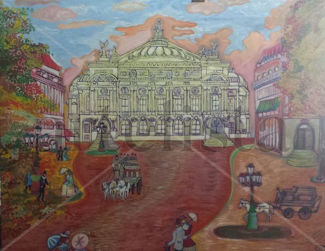 La Opera de Paris Oil Canvas Others