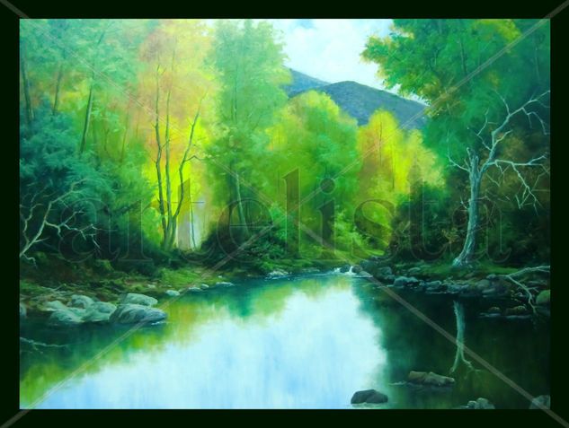 El Fluvià (Olot) Oil Canvas Landscaping