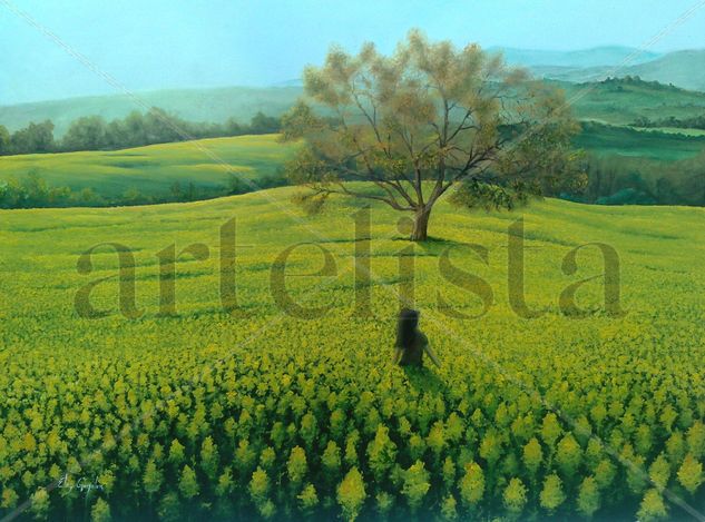 Paseando en la Toscana Oil Panel Landscaping