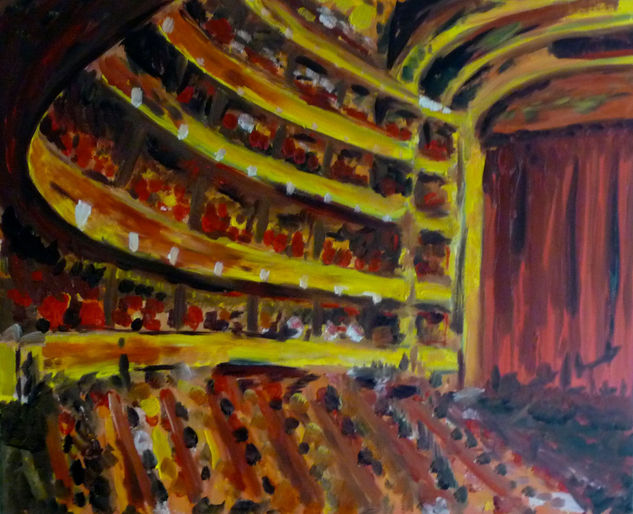 Opera antes del comienzo Oil Canvas Landscaping