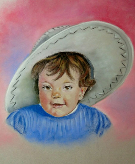 retrato de Elena Pastel Papel Retrato