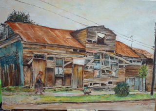 Casa vieja de Chiloé Oil Canvas Landscaping