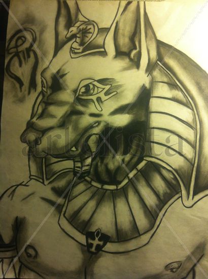 Retrato de Anubis. Charcoal