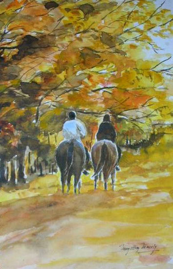 cabalgando Watercolour Canvas Landscaping