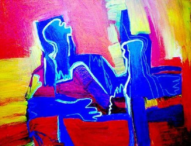 INTERIORES Acrylic Canvas Figure Painting