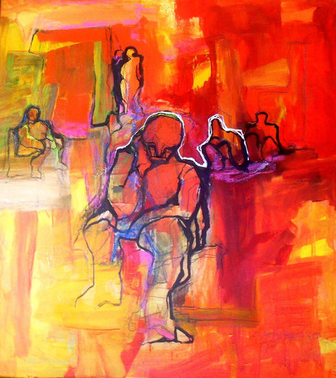 REFLEXION Acrylic Canvas Figure Painting