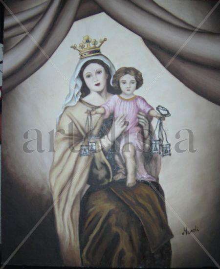 virgen del carmen Oil Canvas Portrait