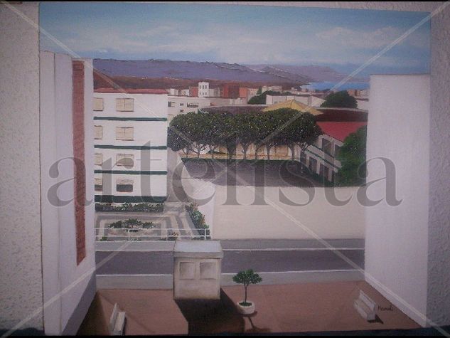 desde mi ventana Oil Canvas Landscaping