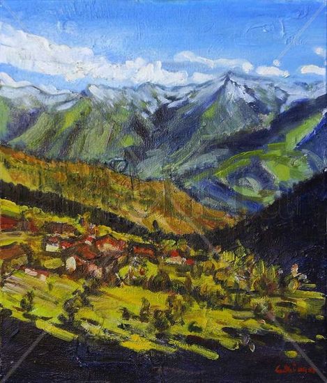 Picos de Europa Oil Canvas Landscaping