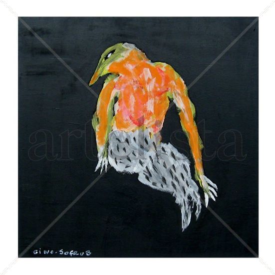 Hombre pájaro Acrylic Panel Animals