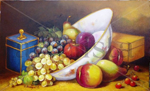 Bodegón de frutas 2 Oil Canvas Still Life Paintings