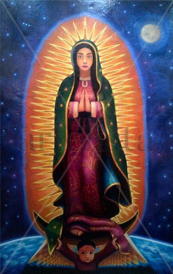 virgen de guadalupe ( la mujer de las estrellas) Óleo Lienzo Otros