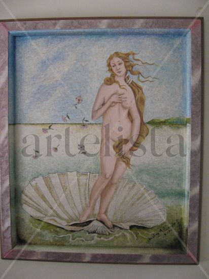 Venus Mixed media Panel Nude Paintings